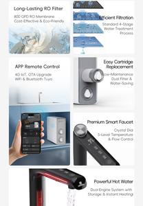 Système de purification d'eau instantanée <span class=keywords><strong>sans</strong></span> réservoir Menred par osmose inverse pour la maison, <span class=keywords><strong>filtre</strong></span> à eau RO sous évier avec 4 étapes - Product Image 2