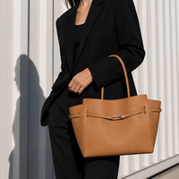 Usine Dames En Cuir Véritable Cuir Sac À Main De Luxe pour Dames Panneau Sculptural Fourre-Tout Casual Marque Privée OEM
