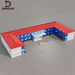 Casa de contenedores de dos dormitorios Modular de lujo Casa de contenedores desmontable de estructura de acero extensible para dormitorio de trabajadores - Product Image 1