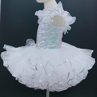 Tutu de ballet blanc de haute qualité pour filles, costumes de princesse pour fêtes, tenues de danse pour spectacles sur scène, vêtements de fantaisie pour enfants, Akzia