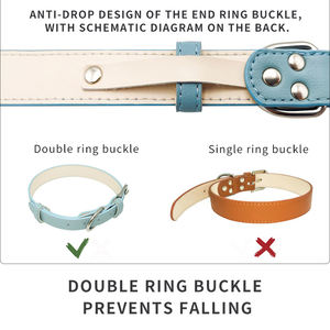 Laisses entières de colliers pour animaux de compagnie Laisse en cuir solide d'extérieur populaire en dentelle PU - Product Image 4