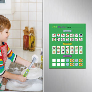 Tabla de tareas magnética de fieltro único extraíble, <span class=keywords><strong>tablero</strong></span> planificador diario para tareas y responsabilidades de niños - Product Image 2