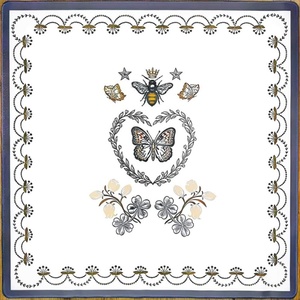 Tapete de Mahjong Cuadrado con Base Blanca y Diseño de Ondas de Jardín Chino, Antideslizante, para Cubrir la Mesa de Juego - Product Image 6