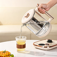Bouilloire électrique multifonction en verre OEM 1,8L+1,2L avec infuseur en acier inoxydable, contrôle intelligent de la température, cuiseur à soupe