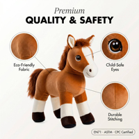 Jouet en peluche cheval personnalisé, animal en peluche réaliste, 20 cm, peluche douce, fabricant de jouets en peluche OEM ODM