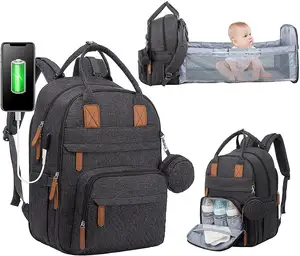 BSCI personalizado de alta calidad Byby bolsa de almacenamiento de pañales impermeable duradero mamá pañal mochila