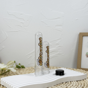 Tube à essai transparent en plastique PET de 30ml 40ml 50ml 60ml Contenant à bonbons avec couvercles à vis en aluminium - Product Image 6