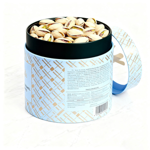 Tube en papier kraft de qualité alimentaire personnalisé avec fenêtre transparente et couvercle hermétique |   Emballage cylindrique écologique pour noix et chocolat - Product Image 3