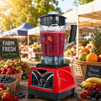 Mixeur professionnel 2L à froid avec pot gradué transparent et couvercle anti-goutte pour boissons glacées aux fruits, idéal pour les boulangeries