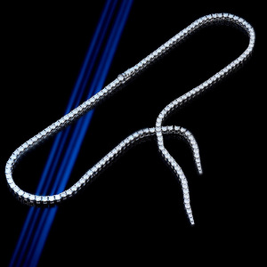 Mới Phổ Biến Bạc 925 Ban Đầu Tổng 10 Carat Brilliant Cut Kim Cương Kiểm Tra Quá Khứ 3Mm D Màu Vvs1 Moissanite Vòng Cổ Cho Phụ Nữ - Product Image 3