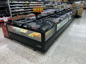 Suministros de supermercado equipo de refrigeración de almacenamiento en frío enfriador de exhibición enfriador abierto vitrina de carne congelador de isla - Product Image 6