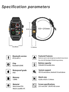 Montre connectée de sport étanche IP68 2026 avec moniteur de fréquence cardiaque et de sommeil, compatible iOS et Android, pour hommes - Product Image 4
