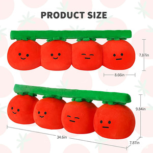 8584 Cuscini Decorativi Personalizzati a Forma di Pomodoro con Diverse Espressioni Facciali, Cuscini Decorativi per Arredamento Casa e Divano - Product Image 2