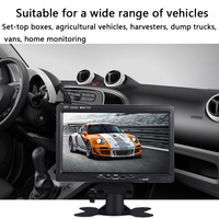 Monitor de Visión Trasera LCD TFT HD de 7 Pulgadas con Cámara de Reversa, Sistema de Reversa para Coche y Escritorio con Doble Montaje