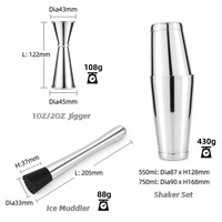Kit de Barman 11 Pièces Multicolore en Acier Inoxydable 304 de Qualité Alimentaire pour Bar à Domicile – Vente en Gros Usine – Idéal Cadeau