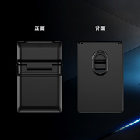 Coque arrière pour Apple 18 17 16 15, avec support de carte PC à forte aspiration magnétique, trou pour cordon et impression du logo