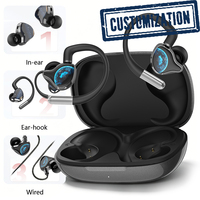Auriculares Inalámbricos y con Cable YX86 Personalizables, Doble Modo, Desmontables, ANC, Intraaurales, con Gancho y Cable, con Función de Monitoreo