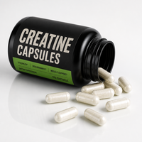 Capsules de créatine monohydrate à marque privée OEM pour adultes – Pré-entraînement, volume musculaire, force améliorée, densité osseuse, énergie – 36 mois