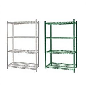 מדף אחסון מתכתי עמיד וידידותי לסביבה בעל 4 שכבות עם ציפוי אפוקסי, גובה מתכוונן, מתאים למטבח וסלון - Product Image 4