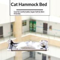 Hamac pour chat avec fixation par ventouse, détachable, lavable, lit pour chat, maison pour chat, plateforme de bain de soleil, adapté à toutes les saisons