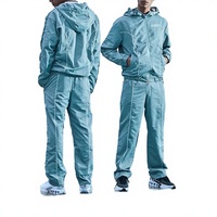 Ensemble de survêtement personnalisé avec logo brodé en 3D, veste coupe-vent à capuche et pantalon, 2 pièces, uniforme d'équipe, streetwear, marque privée