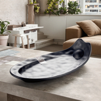 Plats de service en forme de poisson, vaisselle créative créative musulmane, plat de poisson en plastique, ml