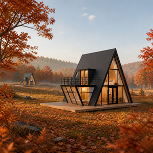 Maison préfabriquée S890 en A-frame pour tourisme périurbain, avec <span class=keywords><strong>division</strong></span> de pièce flexible et module de salle de bain - Product Image 5