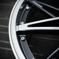 Nouvelles jantes 18x8.5 19x9.5 20x10 en alliage d'aluminium forgé, finition noir brillant, face usinée, 10 branches, concave étoile, pour GR et Z
