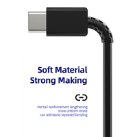 Kabel Pengisian Daya Super Cepat 25W Tipe C Hitam USB C ke USB C untuk Samsung Galaxy iPhone 16 15 Pro Max iPad