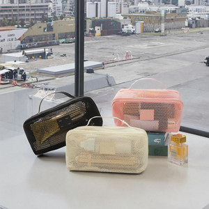 Organizador de Cosméticos Transparente de Gran Capacidad, Portátil, con Malla Rosa, para Bolsa de Aseo, Multifuncional, con Cierre, para Mujer - Product Image 2