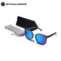 Lunettes de soleil polarisées UV400 pour femmes cercle cadre bleu blanc or rouge jaune argent pour été plage course randonnée pour adolescents