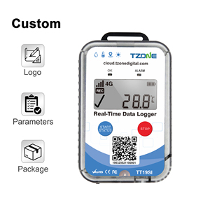 Tzone pencatat Data suhu, alat perekam Data 4G/5G Global Time dengan kelembaban/cahaya/guncangan dan fungsi Lokasi - Product Image 2