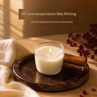 Lampe à beurre d'huile essentielle à basse température pour SPA, massage corporel, avec poignée en bois, tasse en verre, huile de coco, bougies parfumées créatives