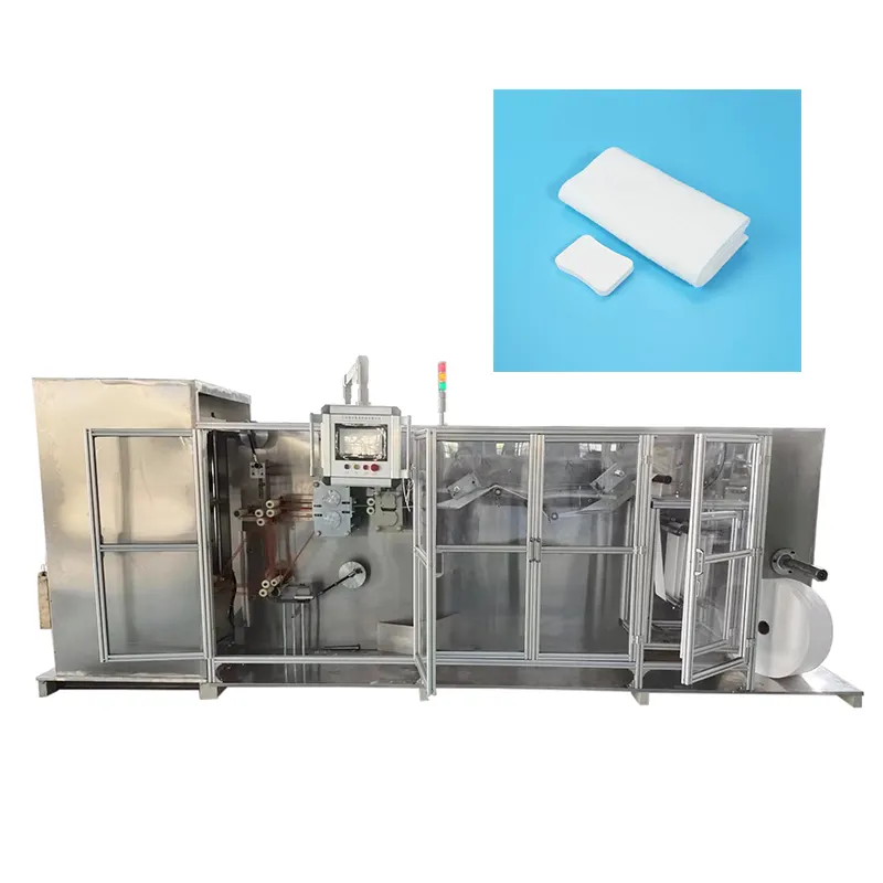 Disposable Compressed Non woven Towel Folding and Compression Machine Coin Tissue Magical Facial Towel Making Machine