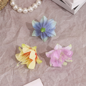 Cabezas de Flores de Seda Hechas a Mano, Decoraciones Florales Artificiales Coloridas para Tocados Hanfu, Horquillas y Disfraces - Product Image 6