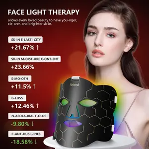 Mascarilla facial LED Terapia de luz 7 colores Infrarrojo Azul Terapia de luz roja Cuidado DE LA PIEL Mascarilla de tratamiento facial para reducción de acné Cuidado DE LA PIEL