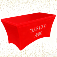 Oferta Especial: Mantel de Tela Ajustable de Poliéster Tejido de 6 pies, Personalizado con Logotipo Impreso, Reutilizable y Antiarrugas para el Hogar