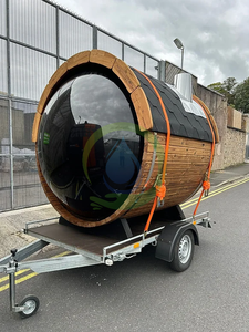 Sauna de Barril Panorámica Tradicional de Madera de Cedro Canadiense para 4-6 Personas en Venta - Product Image 3