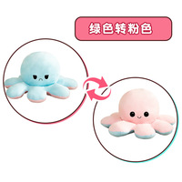 Oktopus-Gesichtswechsel-Puppe Schlafkissen Plüschtier Geeignet für Eltern-Kind-Spiele, Begleitpuppe für Kinder