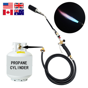 Quemador de propano con manguera para uso en jardín y exteriores, quemador de acero inoxidable, calentador de gas portátil - Product Image 1