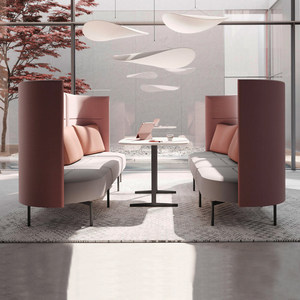 Sofá Modular en Forma de L Personalizable de Algodón y <span class=keywords><strong>Lino</strong></span>, para Negociaciones Comerciales, Recepción VIP, Sala de Espera de Oficina, Ocio, Tapizado en Terciopelo - Product Image 4