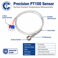 Pt100 Thermoelement-Sonde, Magnetische Halterung Starker Magnetsensor, Platin-Widerstandsthermometer für Oberflächentemperatur