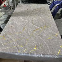 Prix d'usine Maison moderne de luxe Design de feuille de marbre PVC très brillante Panneau UV pour panneaux muraux de salon