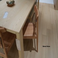 Chaise de salle à manger en bois massif sans accoudoirs, style rustique populaire, avec coussin, pour restaurant, maison, appartement, villa - Vente en gros