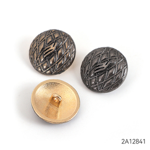 Unique Embossed Flower Metal Zinc Alloy Silver <strong>Buttons</strong> Black and Nickle Free Shank <strong>Button</strong> for Overcoat - Product Image 4