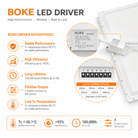 Panneau LED rétroéclairé 18-24W 3CCT 595x595mm pour bureau, 100000H de durée de vie, garantie 10 ans, 160lm/W, driver LED BOKE Seoul 3528