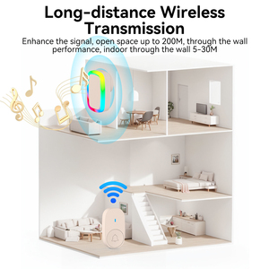 Daytech Flash Chuông cửa không dây tự tạo ra điện không thấm nước nút bấm dễ dàng để cài đặt cắm trong thiết kế - Product Image 6