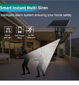 Wistino 4G sim卡农场太阳能摄像机PTZ 360度旋转运动检测8MP双镜头室外太阳能摄像机 - Product Image 6