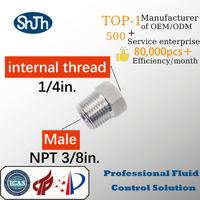 SHJH Forged 316SS Hexagon Head Outer Inter NPT Threaded High Pressure Reducing Union Connector Adaptor Fitting untuk Oli, Gas, dan Air