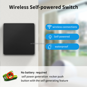 Không dây tự-powered 110V/220V LED chiếu sáng thiết bị chuyển mạch không thấm nước động chuyển nhà với Max. 10A hiện tại <span class=keywords><strong>push</strong></span> <span class=keywords><strong>button</strong></span> Bảng điều chỉnh - Product Image 2